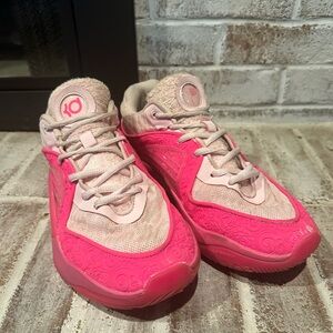 Nike KD Pink and Beige Athletic Shoes